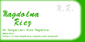 magdolna riez business card